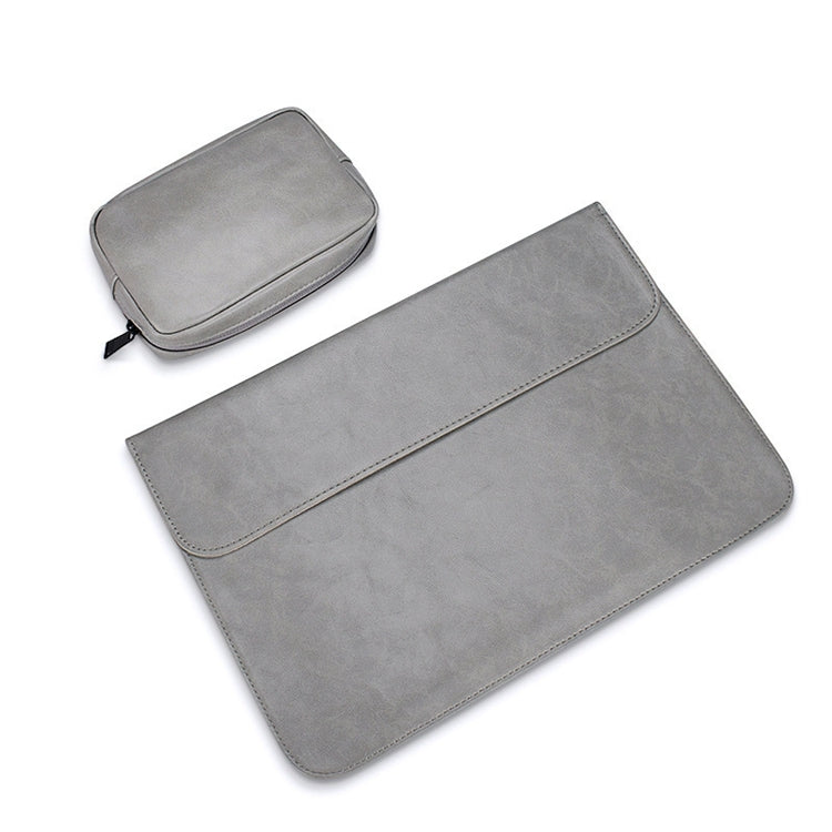 Sac en cuir PU pour PC 15.4" avec petit sac intégré