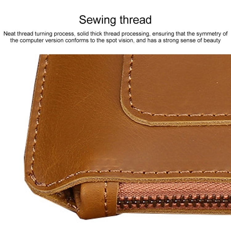 Sac en cuir véritable pour PC et tablette 12 pouces