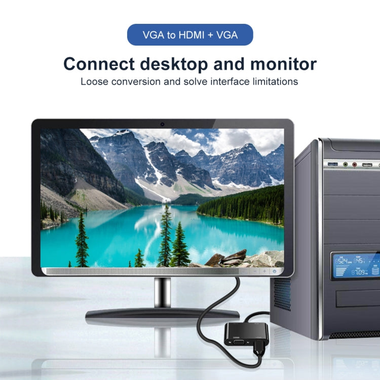 Adaptateur VGA vers HDMI 2 en 1 pour PC et Gaming