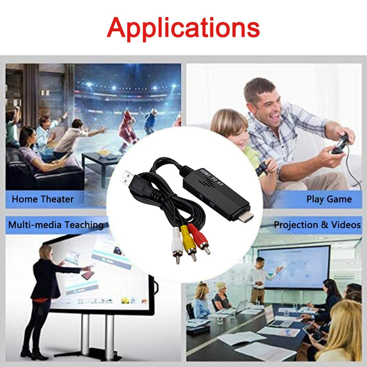 Adaptateur HDMI vers RCA 1080P pour PC et Gaming
