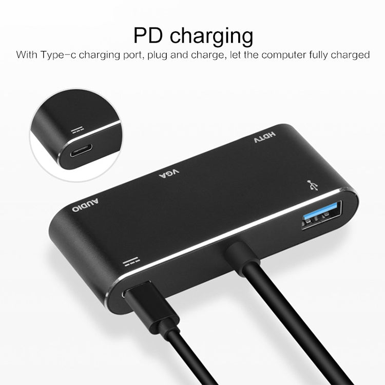 USB-C/Type-C to HDMI/VGA/USB 3.0/PD Converter