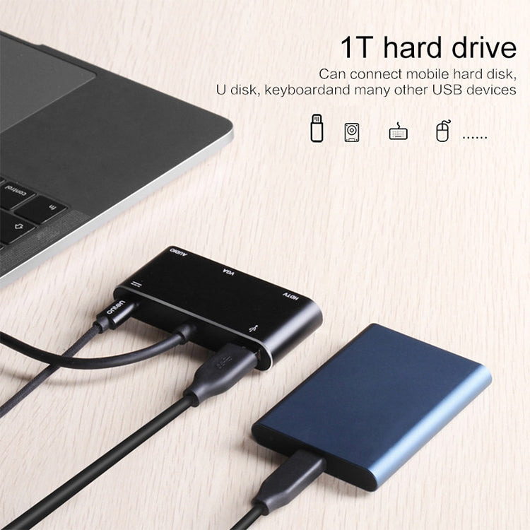 USB-C/Type-C to HDMI/VGA/USB 3.0/PD Converter