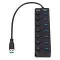Hub USB 3.0 7 Ports avec Commutateur pour PC et Gaming