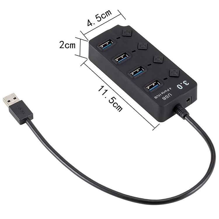 Hub USB 3.0 à 4 ports pour PC - Extension rapide et pratique