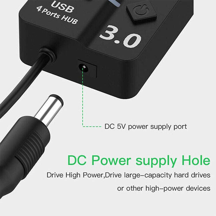 Hub USB 3.0 à 4 ports pour PC - Extension rapide et pratique