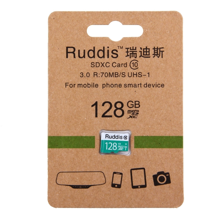 Carte mémoire Ruddis 128 Go haute vitesse classe 10 TF/Micro SDXC UHS-1(U1), 128GB
