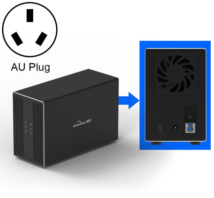 Boîtier Externe RAID USB-B pour Disques Durs 3,5" Gaming