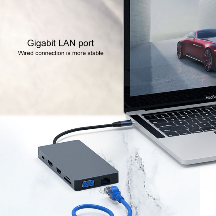 Station d'Extension USB-C 12 en 1 pour PC Gaming