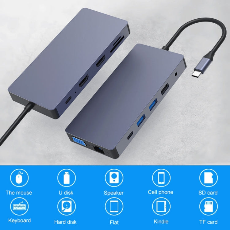 Station d'Extension USB-C 12 en 1 pour PC Gaming