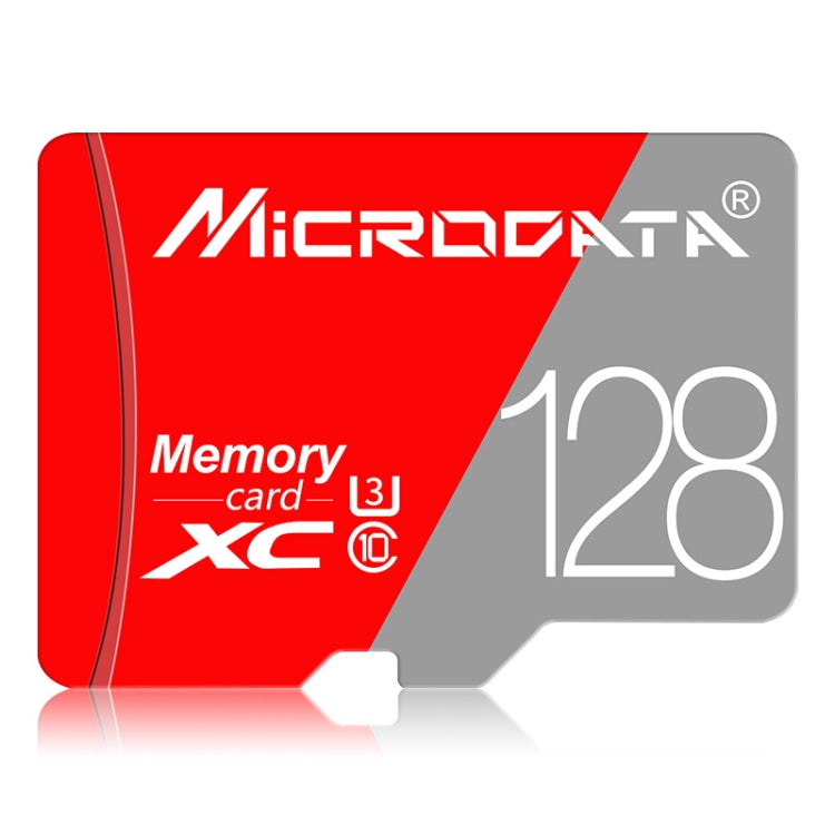 MICRODATA Carte mémoire TF(Micro SD) Classe 10 Rouge et Gris 128 Go, 128GB