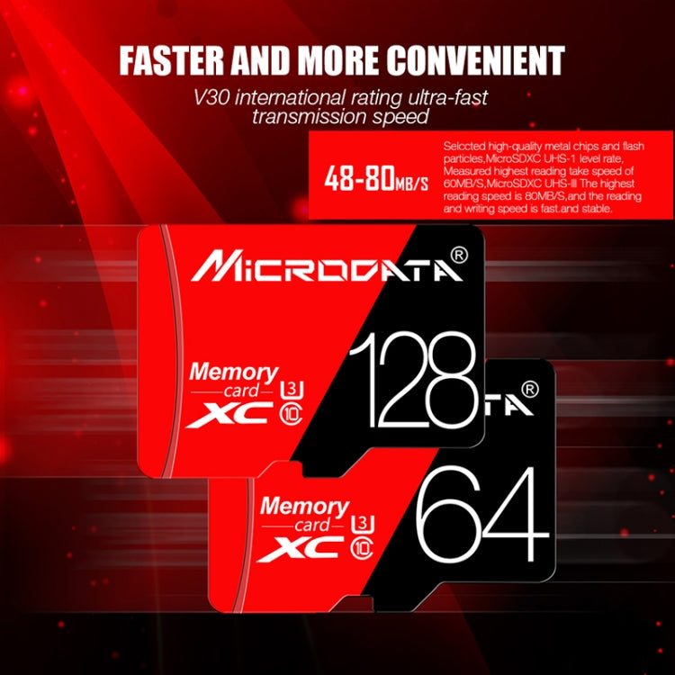 Carte mémoire Micro SD U3 128 Go pour Gaming PC rapide