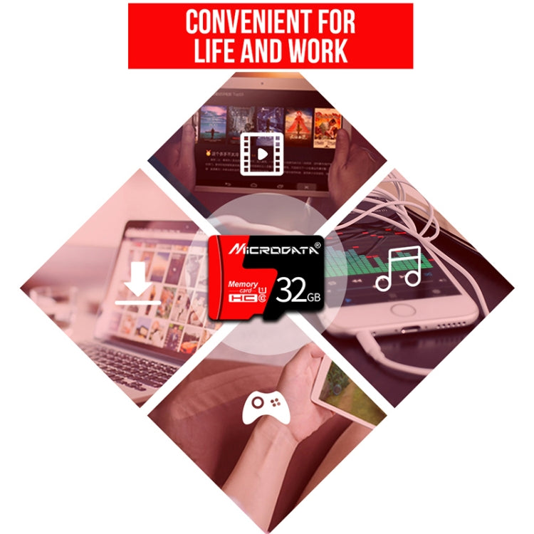 8GB Micro SD U1 Memory Card Red and Black for Gaming
