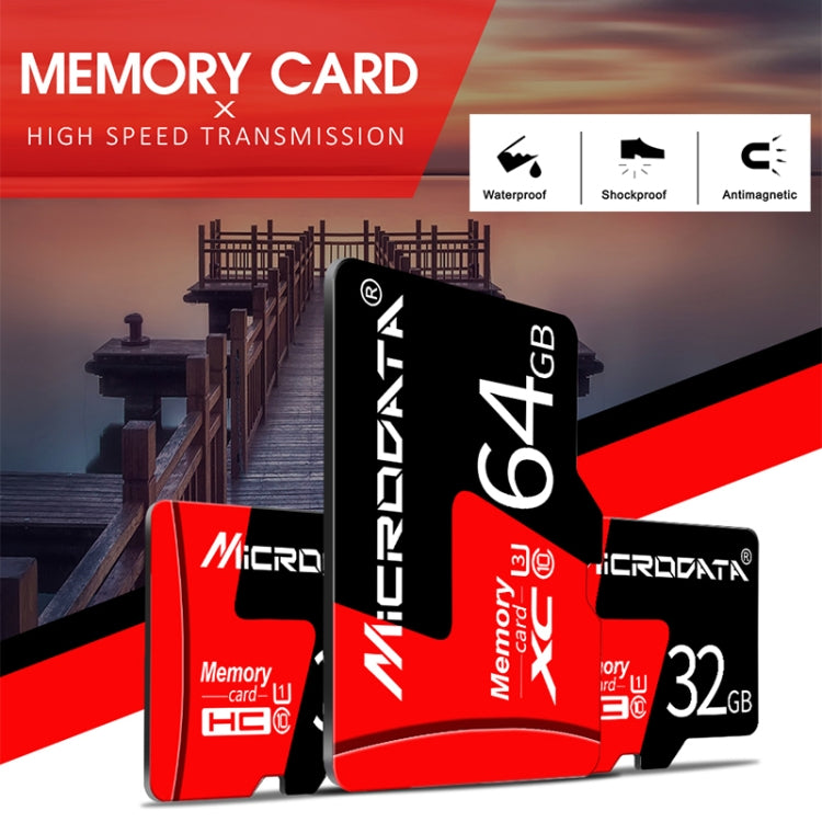 MICRODATA Carte mémoire U1 Rouge et Noir TF(Micro SD) 16 Go, 16GB