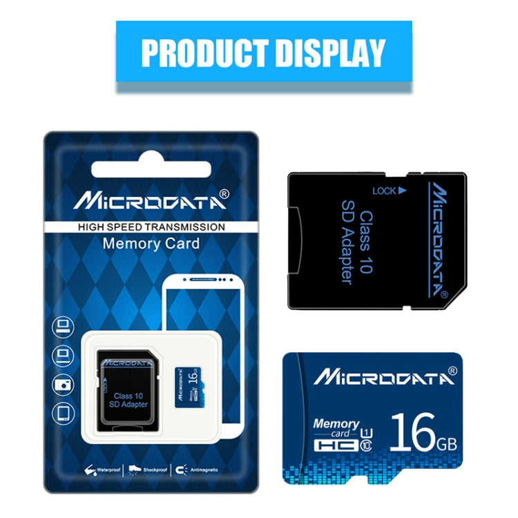 MICRODATA Carte mémoire U1 bleue TF (Micro SD) 16 Go, 16GB