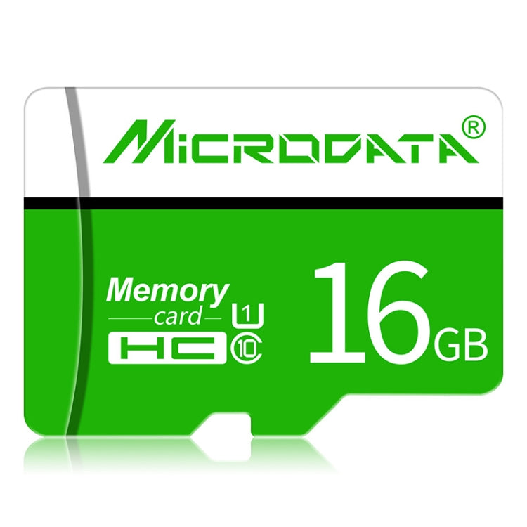 MICRODATA TF (Micro SD) Memory Card U1 Green and White 16 GB, 16GB
