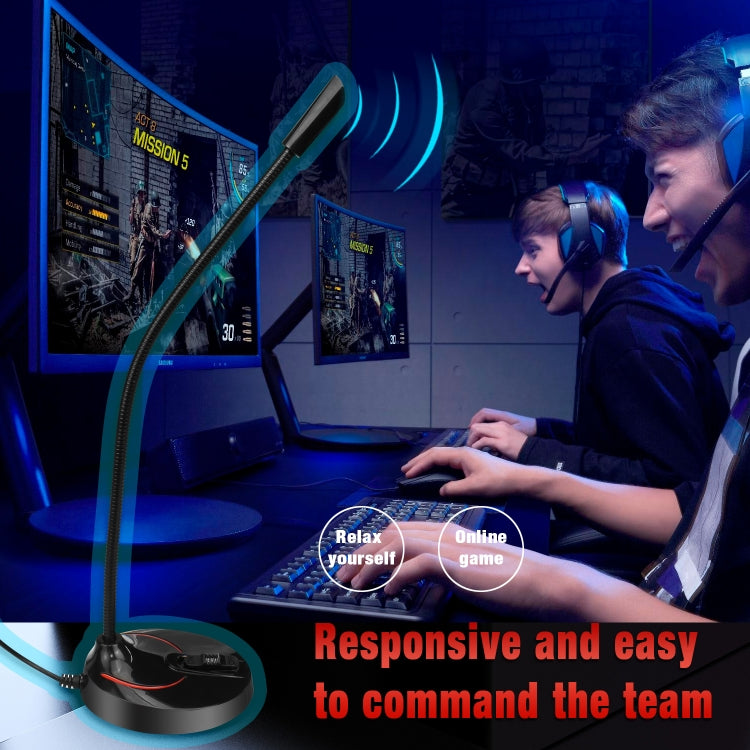 Microphone USB HXSJ F12 pour PC - Pliable et 360°