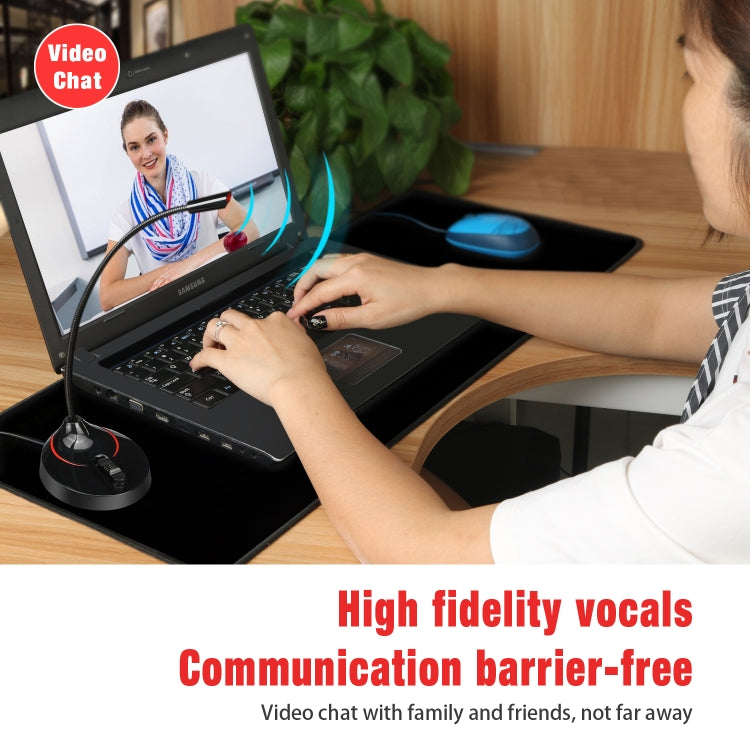 Microphone USB HXSJ F12 pour PC - Pliable et 360°