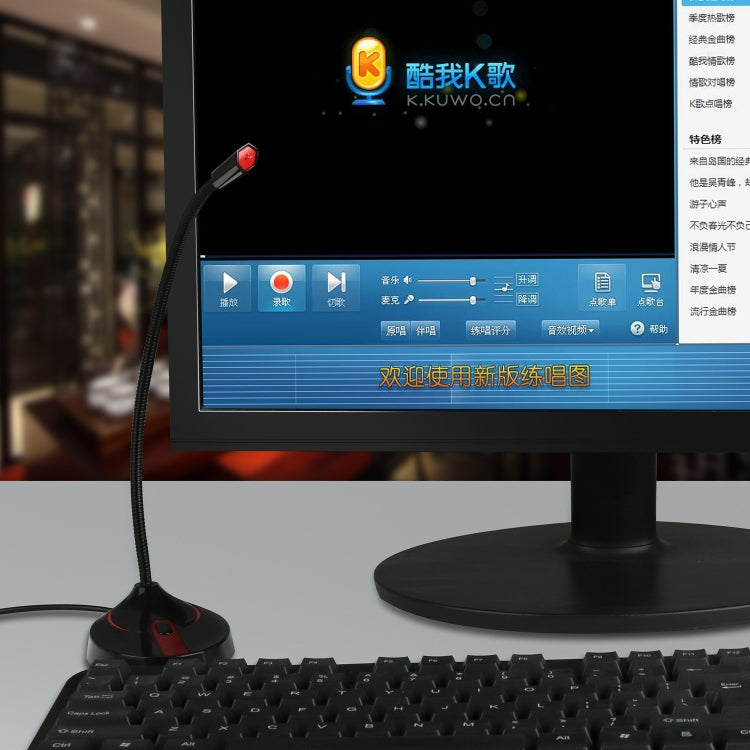 Microphone USB HXSJ F12 pour PC - Pliable et 360°