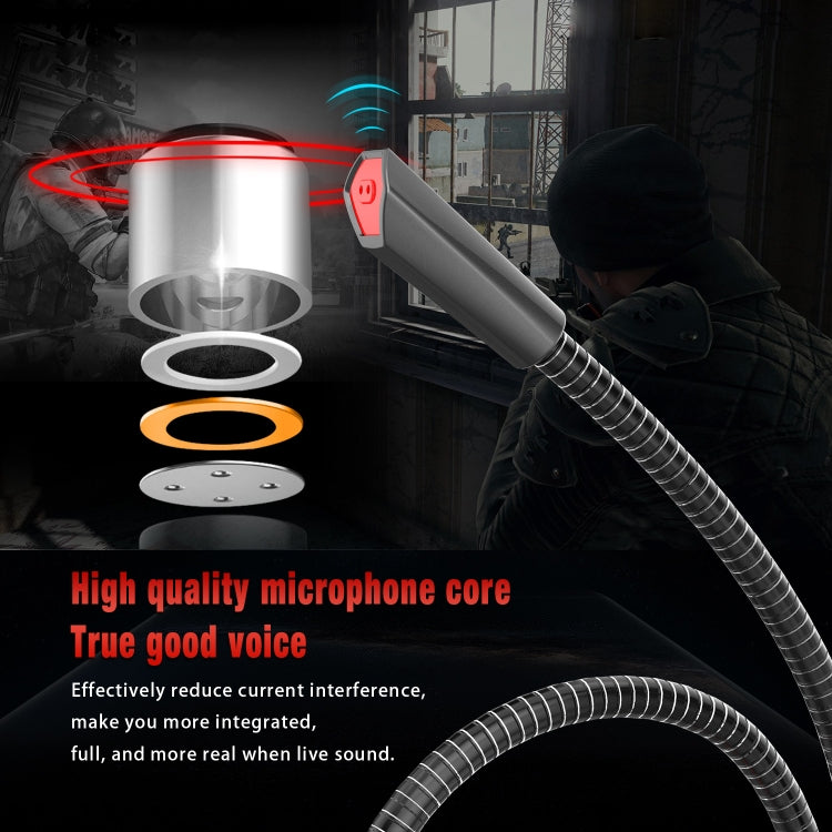 Microphone USB HXSJ F12 pour PC - Pliable et 360°