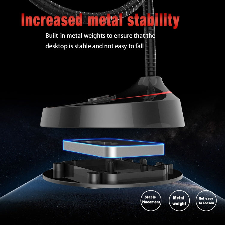 Microphone USB HXSJ F12 pour PC - Pliable et 360°