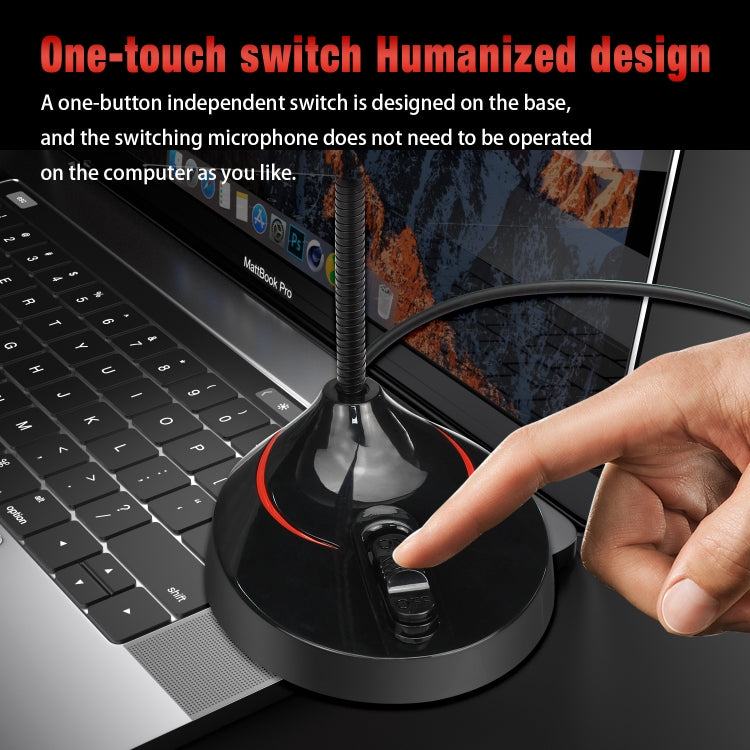 Microphone USB HXSJ F12 pour PC - Pliable et 360°