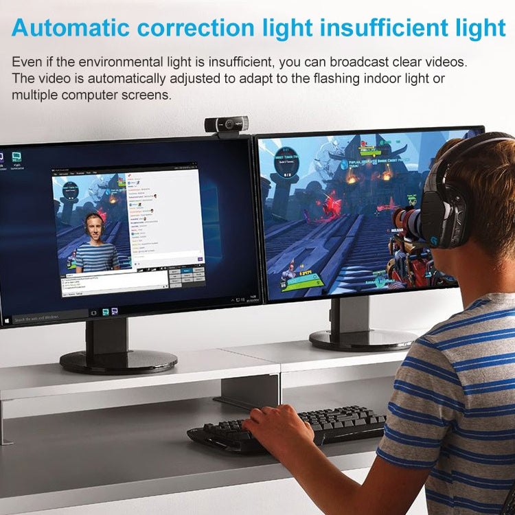 Logitech C922 Pro HD Pro Autofocus Caméra Web 1080P avec webcam intégrée, C922 Pro