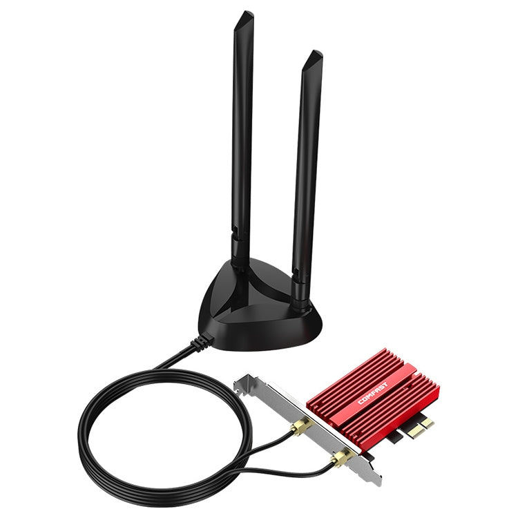 COMFAST CF-AX210 PLUS 5374Mbps Tri-bande + Bluetooth 5.2 Carte réseau sans fil WiFi6E PCI-E, CF-AX210 PLUS