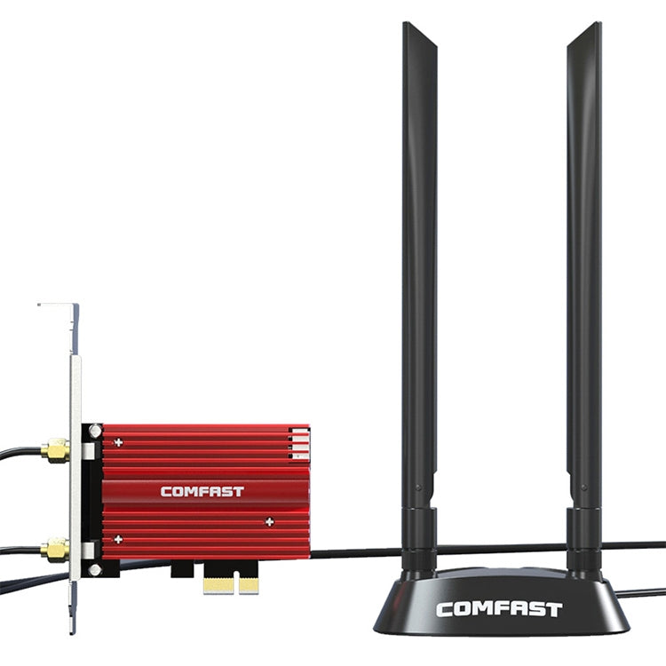COMFAST CF-AX210 PLUS 5374Mbps Tri-bande + Bluetooth 5.2 Carte réseau sans fil WiFi6E PCI-E, CF-AX210 PLUS