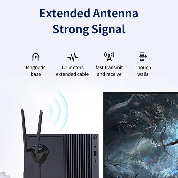 COMFAST CF-AX210 PLUS 5374Mbps Tri-bande + Bluetooth 5.2 Carte réseau sans fil WiFi6E PCI-E, CF-AX210 PLUS