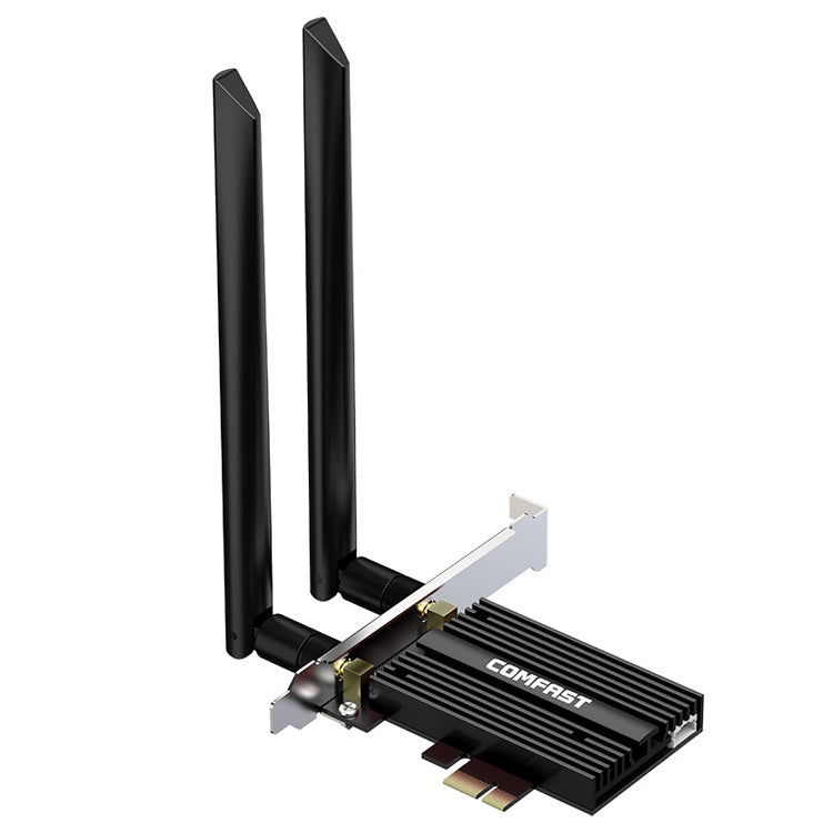 COMFAST CF-AX210 PRO 5374Mbps Tri-Band + Bluetooth 5.2 WiFi6E PCI-E Wireless Network Card with Heatsink, CF-AX210 PRO
