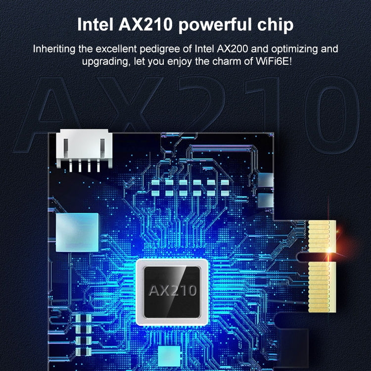 COMFAST CF-AX210 PRO 5374Mbps Tri-Band + Bluetooth 5.2 WiFi6E PCI-E Wireless Network Card with Heatsink, CF-AX210 PRO