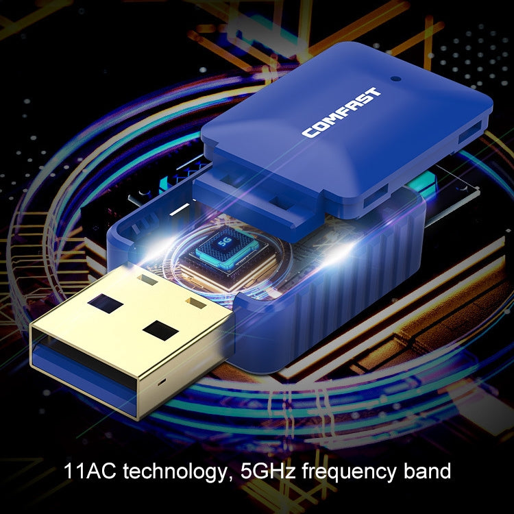 COMFAST CF-726B 650Mbps double bande Bluetooth Wifi USB adaptateur réseau récepteur, CF-726B