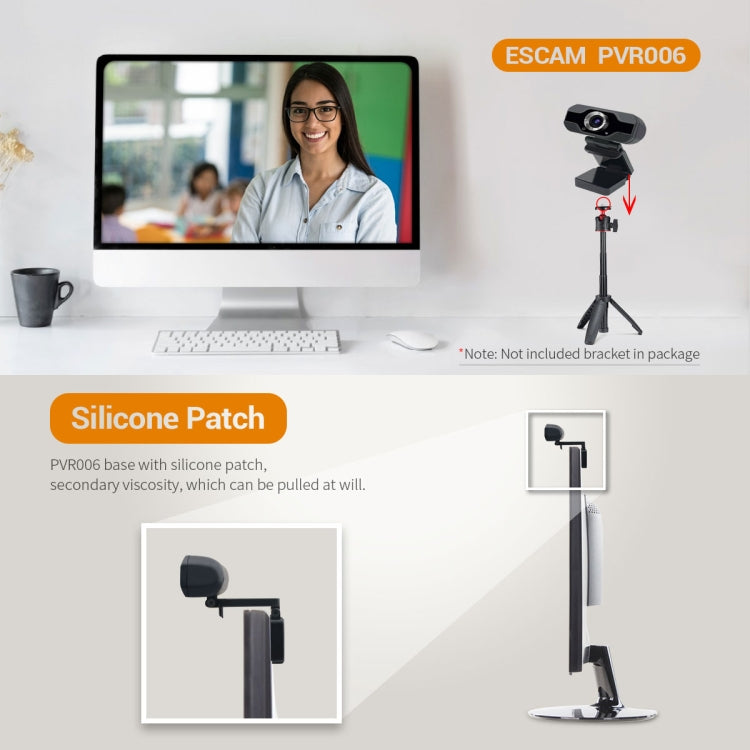 Webcam HD 1080P USB pour PC | ESCAM PVR006 avec Microphone