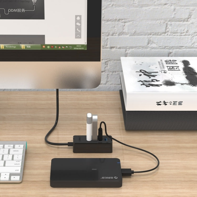 ORICO W5P-U3-30 4-Port USB 3.0 Desktop HUB with 30cm Micro USB Power Cable, W5P-U3-30 Black, W5P-U3-30 White