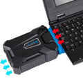 Ice Troll III Tapis de refroidissement pour ordinateur portable de jeu, ventilateur de refroidissement à extraction d'air silencieux, radiateur thermique Turbo avec câble USB approprié