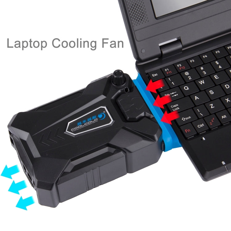 Ice Troll III Tapis de refroidissement pour ordinateur portable de jeu, ventilateur de refroidissement à extraction d'air silencieux, radiateur thermique Turbo avec câble USB approprié