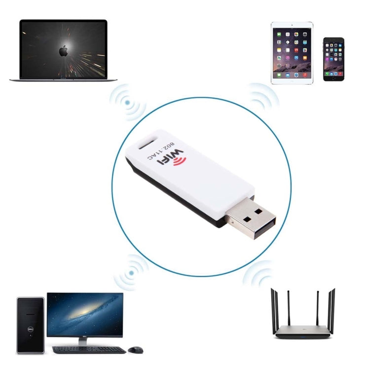 802.11ac Dual Band USB WiFi Adapter for Gaming PC