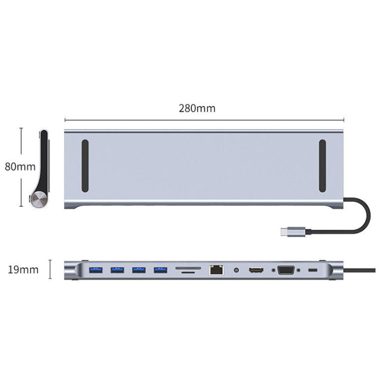Station d'accueil USB-C 11 en 1 pour PC et gaming 4K