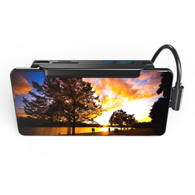 AD-065 6 en 1 USB-C/Type-C vers 4K HDMI + Emplacement pour carte SD/TF + Type-C + 2 USB 3.0 HUB de station d'accueil multifonction de style clip arrière, 6 In 1 Back Clip Style