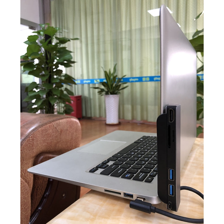 AD-065 6 en 1 USB-C/Type-C vers 4K HDMI + Emplacement pour carte SD/TF + Type-C + 2 USB 3.0 HUB de station d'accueil multifonction de style clip arrière, 6 In 1 Back Clip Style