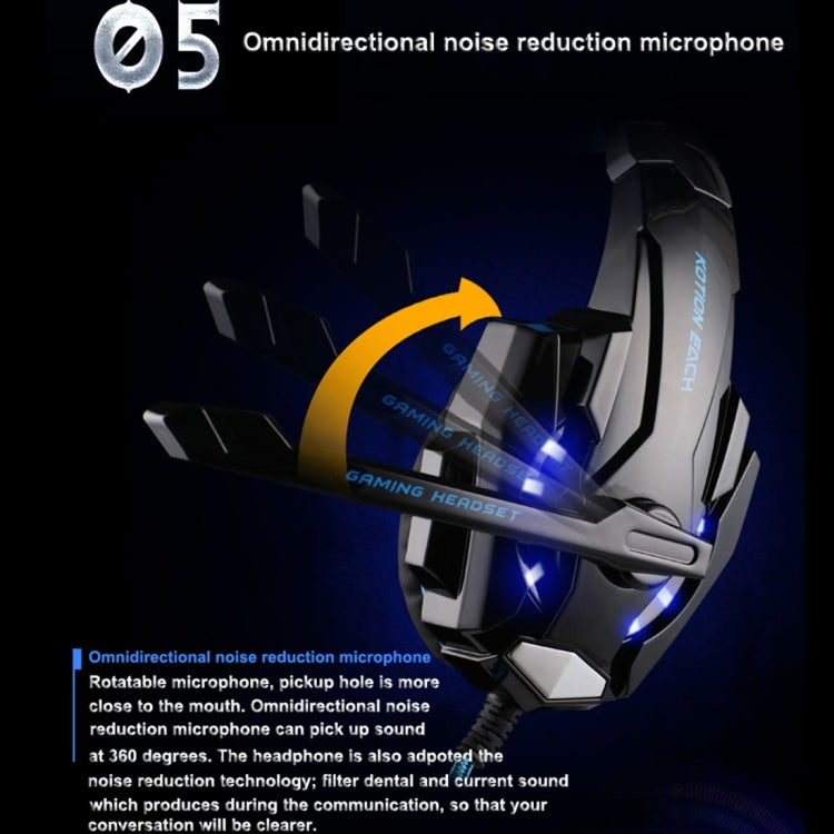 Casque Gaming KOTION EACH G9000 avec Micro et LED 3,5 mm