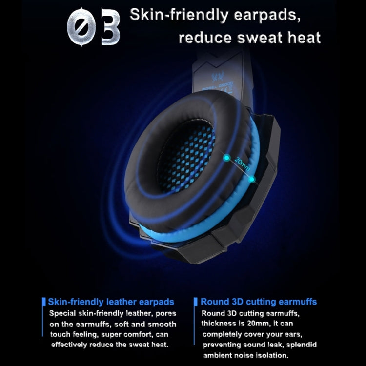 Casque Gaming KOTION EACH G9000 avec Micro et LED 3,5 mm
