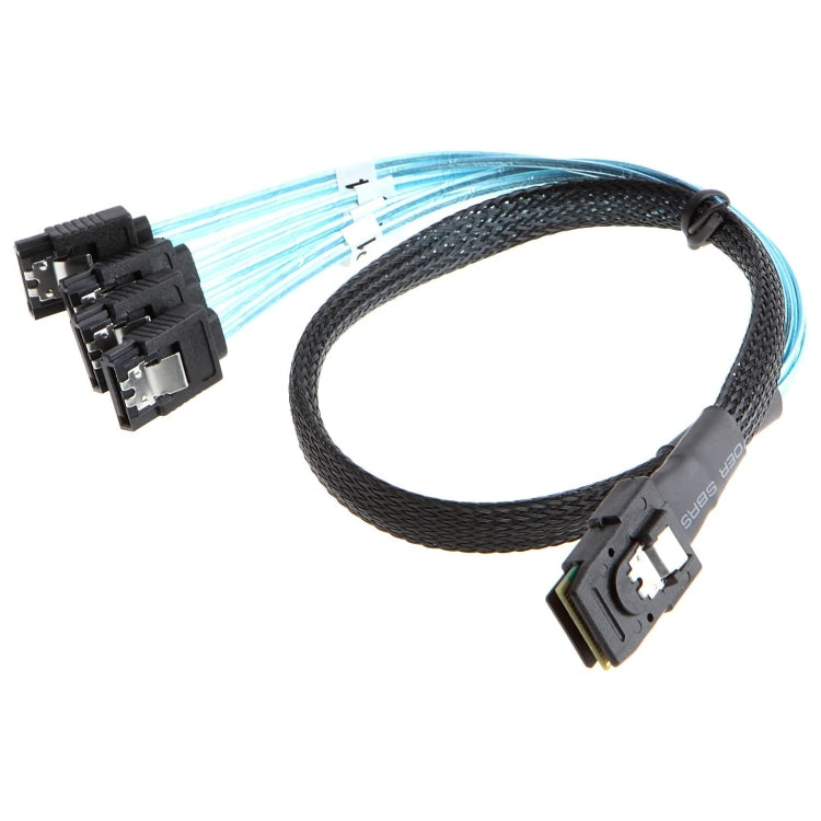 Câble Mini SAS vers 4 SATA 6 Gbit/s pour PC Gaming 50 cm