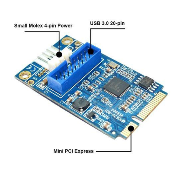 USB 3.0 Expansion Card for PC - Mini PCI-E 19 Pin