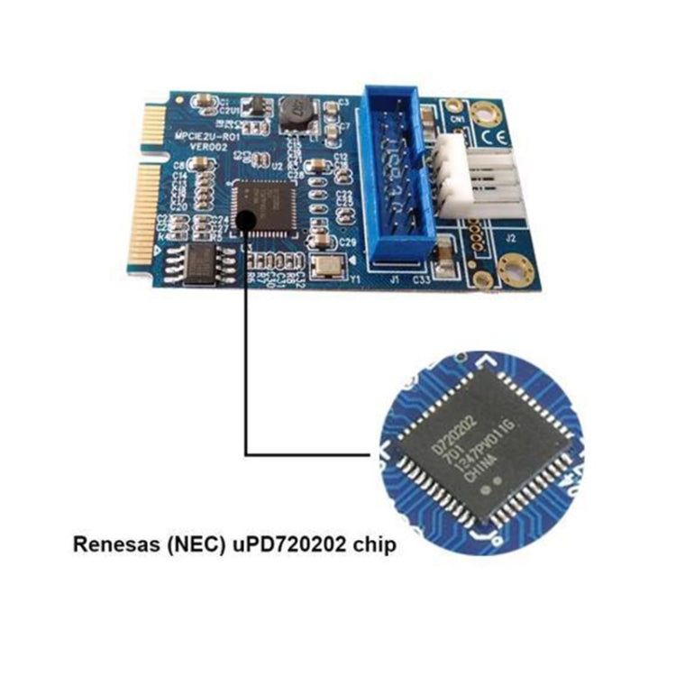 Carte d'extension USB 3.0 pour PC - Mini PCI-E 19 broches