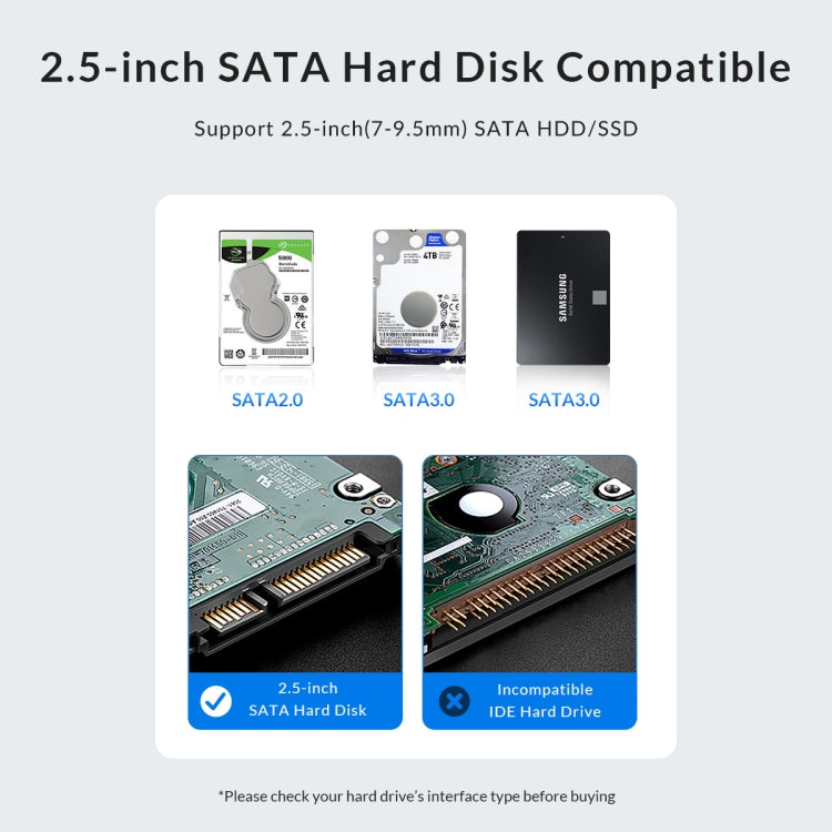 ORICO 2.5" USB 3.0 Hard Drive Enclosure for Gaming PC