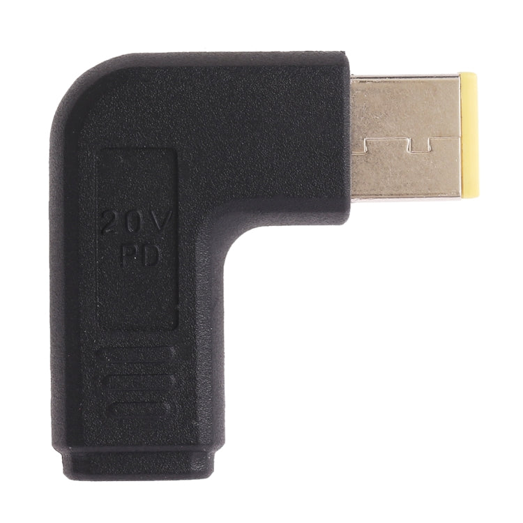 Connecteur adaptateur coudé USB-C/Type-C femelle vers Lenovo, grand carré mâle, pour ordinateurs portables Lenovo, Lenovo Big Square Elbow