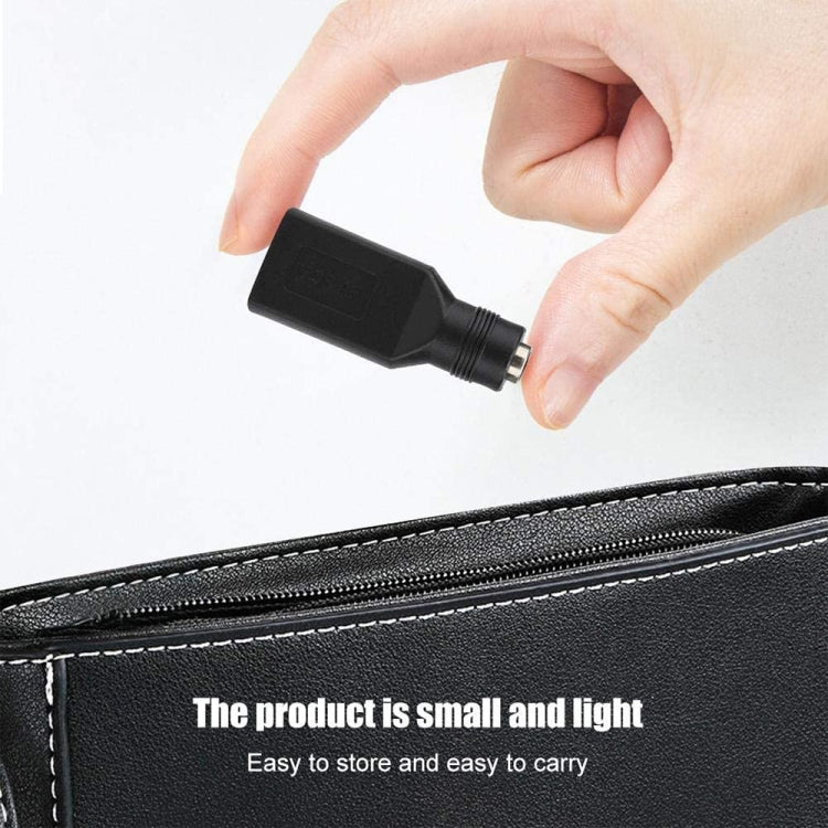 Female USB to 5.5 x 2.1 mm Jack Adapter for PC