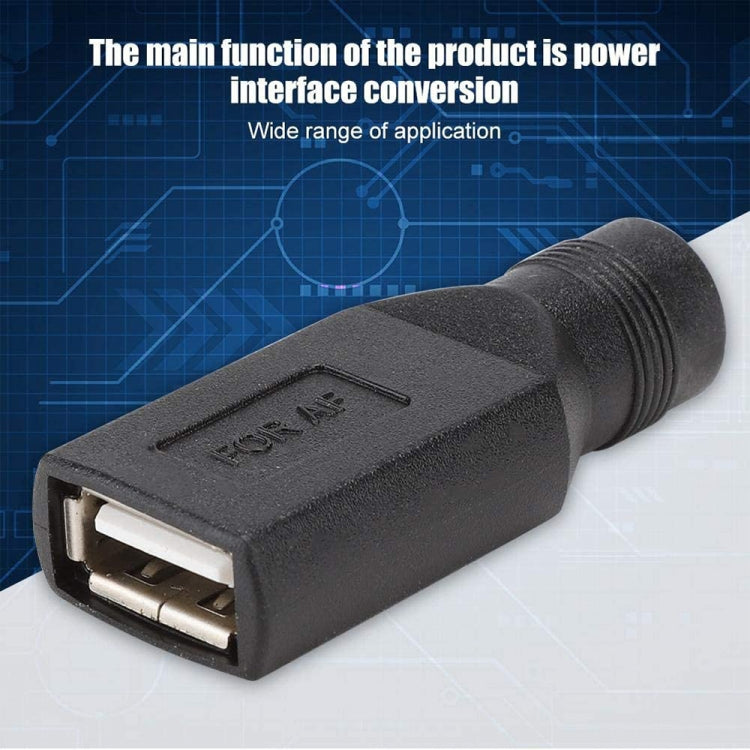 Female USB to 5.5 x 2.1 mm Jack Adapter for PC