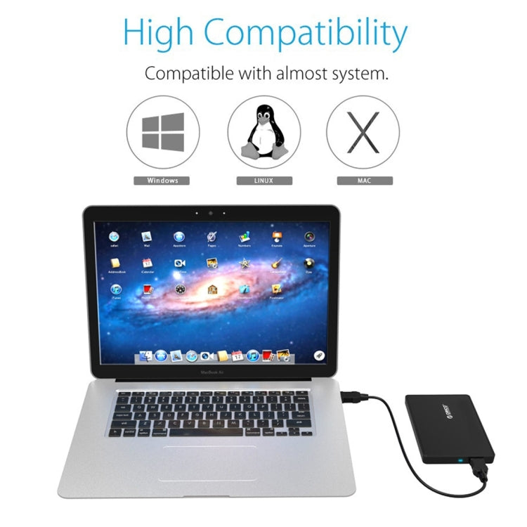 Boîtier de disque dur externe USB 3.0 pour PC 2.5 pouces